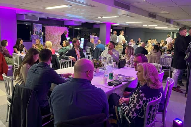 Guests at Bluebell Wood's Skyline Spectacular dinner at RBH Properties' Pennine Five