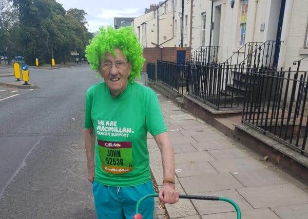 John Burkhill says he plans to return next year to complete his 26th Great North Run