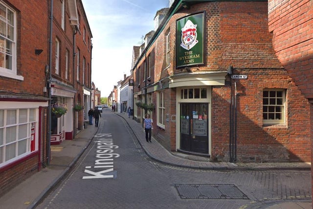 The restaurant is located in Kingsgate Street, Winchester.