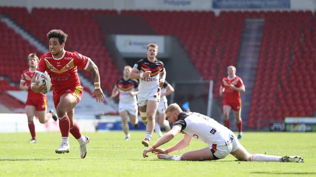 Izaac Farrell was in fine form with the boot on Sunday (photo by George Wood/Getty Images).