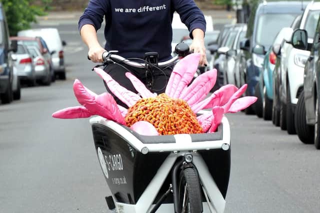 Neil Cooke from A Different Gear with an Urban Arrow e-cargo bike
