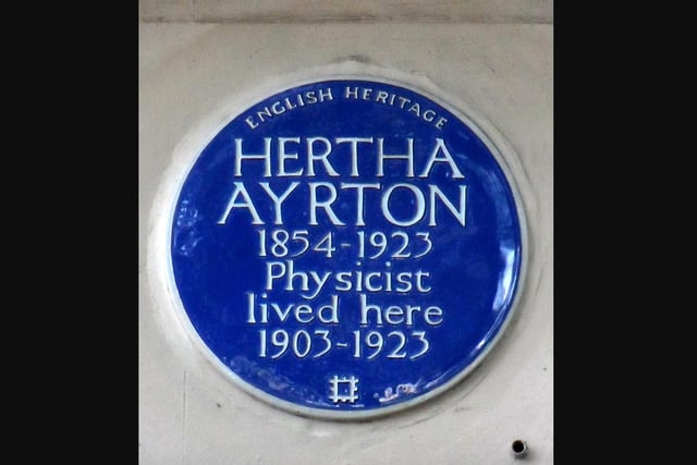 Born in Portsea in 1854, Hertha Ayrton was a Suffragette, scientist, inventor and engineer. She was awarded the Hughes Medal in 1906 for her work on electric arcs and ripples in sand and water. There's also a blue plaque in her name in Queen Street, and the neighbouring Hertha Ayrton Way is named after her.