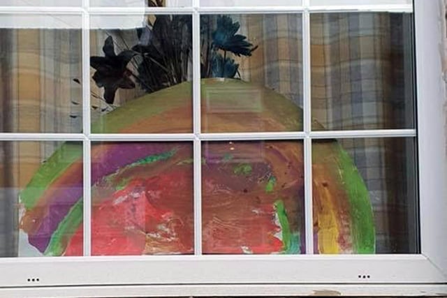 Chesterfield Rainbow picture. Painting by Alfie aged 6. sent in by Nicky Parsons.