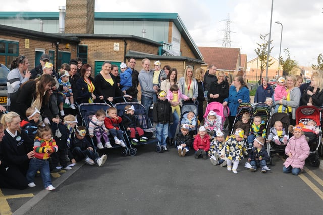 Off for a toddle at the Biddick Hall and Whiteleas' Children Centre in 2012.