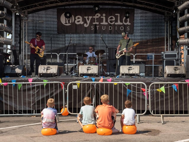 A young audience for band Deniz Muharrem on the real Ale Stage. Picture: (250819-012)