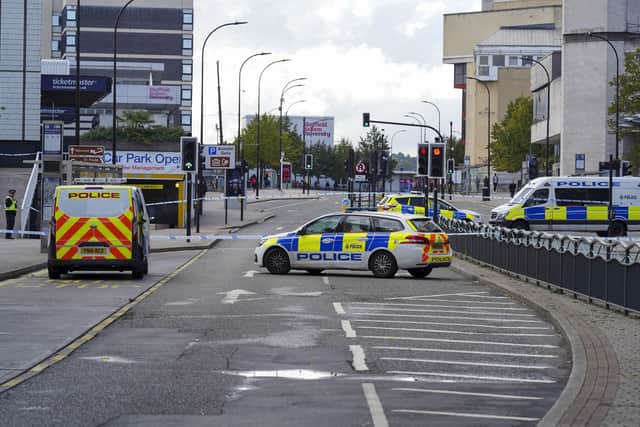 The scene on Arundel Gate, Sheffield city centre shortly after 26-year-old Reece Radford was stabbed there in the early hours of September 29, 2022