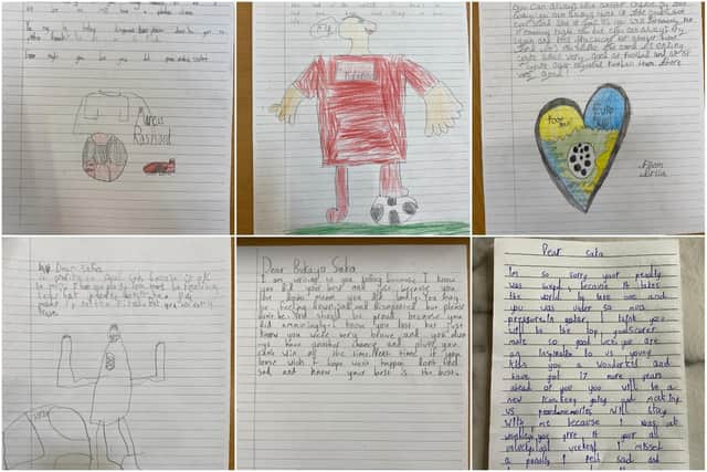 Star and her classmates all wrote letters of support for Marcus Rashford, Jadon Sancho, Bukayo Saka and the England team.