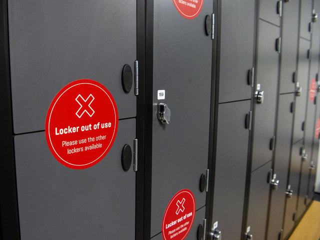 Locker space has also been limited to avoid members getting changed too close to one another.
