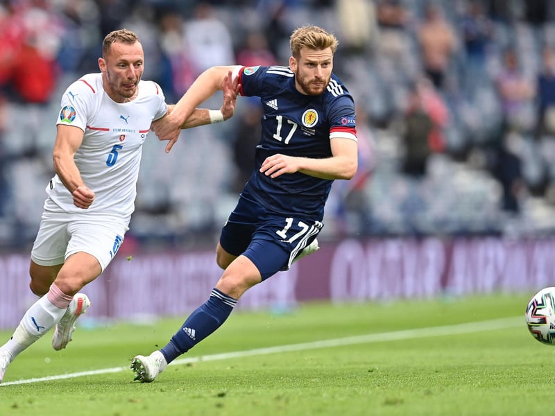Gilmour's replacement in the starting XI, the Southampton man made a late sub appearance at Wembley after starting against the Czechs. His will be the one charged with supporting the front two and driving forward with the ball.