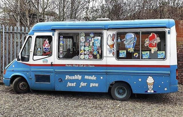 The ice cream truck that has been turned into a bar