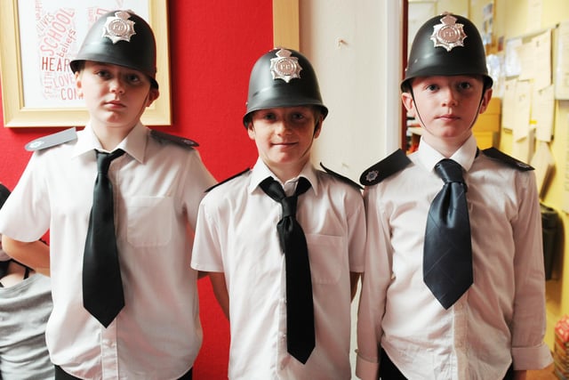 Who can tell us why these Sacred Heart pupils were dressed as police officers in 2013?