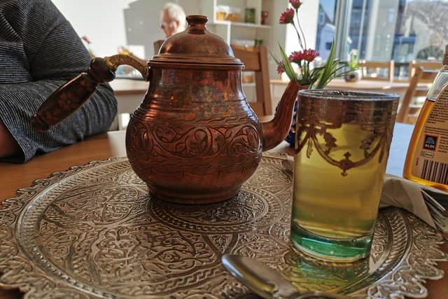 Elegant tea Moroccan style at Zaatar's Middle Eastern cafe in Abbeydale Road, Sheffield