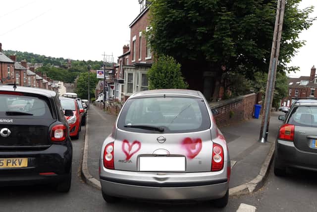 A car was seized by South Yorkshire Police over "appalling" parking