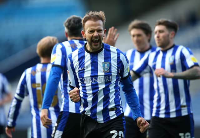 Jordan Rhodes of Sheffield Wednesday scored again for Sheffield Wednesday. (Photo by Alex Livesey/Getty Images)