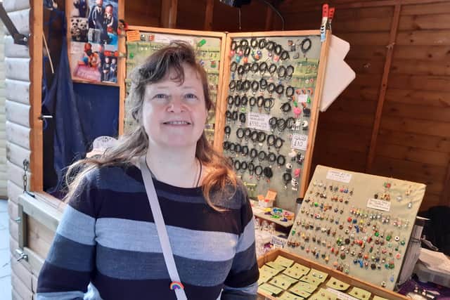 Helen Gilbert, jewellery maker from Sheffield,  is delighted that Sheffield Christmas Market is back