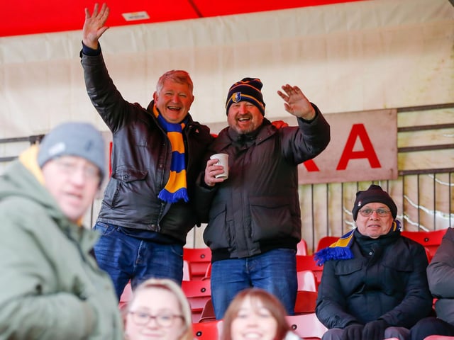 Mansfield Town fans at Crawley Town FC.
