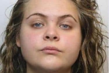Pictured is Dina Aweimrin, aged 22, of Oakdale Road, Nether Edge, Sheffield, who was found guilty of assisting an alleged offender with travel arrangements to flee the UK when he was wanted in connection with police enquiries into the murder of Jordan Marples-Douglas.