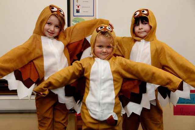 Pupils Darcey, Freya and Theo from St Peter's Elwick Primary School take part in their school Nativity dress rehearsal. Remember this?
