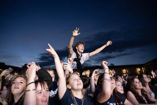The Wombats lit up the Piece Hall.