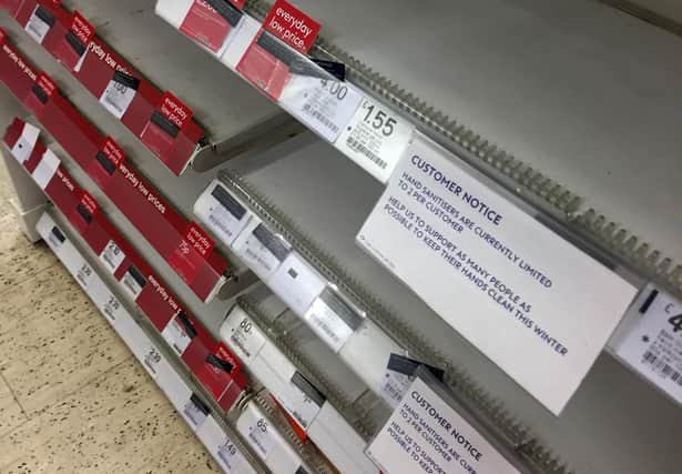 Panic buying has left supermarkets across Doncaster with empty shelves. Picture: NDFP-17-03-20 EmptyShelves 2-NMSY