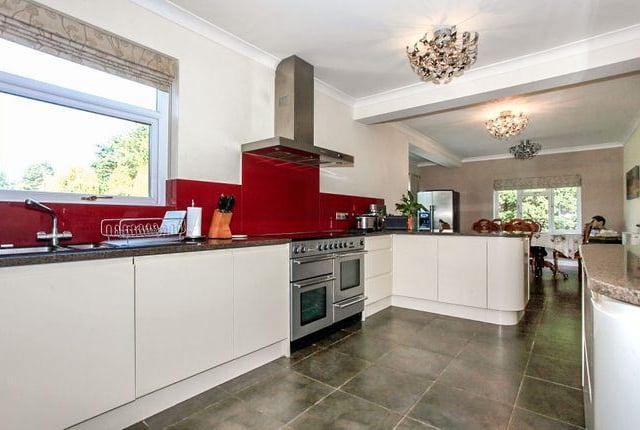 This property is located on  Lincoln Road, Glinton, Peterborough, PE6. The house boasts four bedrooms, an en-suite, three reception rooms and kitchen/diner. Outside offers off road parking, double garage, a stable and a garden, set on an overall plot of 1.98 acres. Property agent: Sharman Quinney. bit.ly/30gi2UT