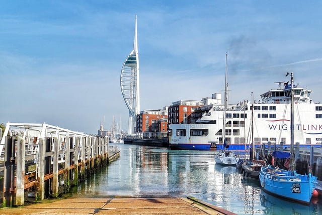 Steve Barker mentioned going through to the Isle of Wight. The Isle of Wight Ferry St. Clare prepares to leave port from Old Portsmouth.