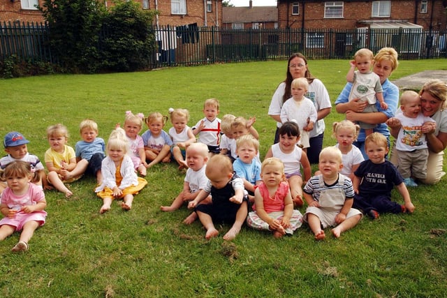 The mother and toddler group at West View Methodist Church pictured 17 years ago. Recognise anyone?