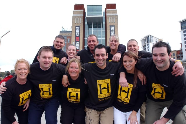 Staff from Chase Holmes estate agents were taking part in a charity abseil at the Baltic 15 years ago for the Royal National Institute of Blind People. Were you pictured braving the heights?