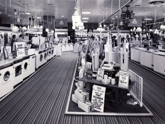 A free tea set on offer in the  electrical department at the Brightside & Carbrook store