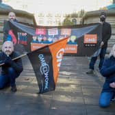 British Gas engineers protest at proposed changes to their working practices and contracts in Sheffield