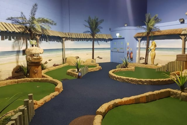 Paradise Island Adventure Golf Sheffield, Broughton Lane, Sheffield, S9 2EP.

Paradise Island in Valley Centertainment features two full-length mini golf courses, as well as offers for families and students.