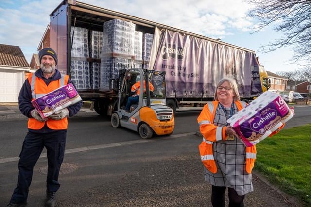 Remember when toilet rolls were in short supply? The situation was helped by Prudhoe-based Essity which donated 60,000 loo rolls to Northumberland County Council to be distributed as part of its support delivering emergency parcels for those most at risk from the coronavirus.