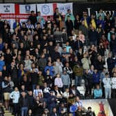 Thousands of Sheffield Wednesday fans made the trip to South Wales despite the team's poor start to the season .Pic Steve Ellis