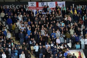 Thousands of Sheffield Wednesday fans made the trip to South Wales despite the team's poor start to the season .Pic Steve Ellis