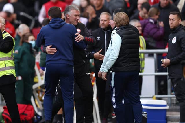Paul Heckingbottom and Nigel Pearson following Sheffield United's draw at Bristol City: Darren Staples / Sportimage