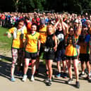 The former Hallam Parkrun was incredibly popular - pictured are ultrarunners celebrating before setting off on their final run at Endcliffe Park