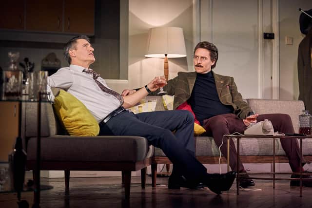 Tom Chambers and Christopher Harper in Dial M for Murder at the Lyceum Theatre, Sheffield