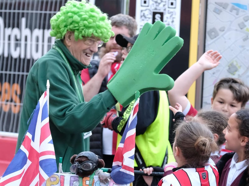 Sheffield United's players celebrate their promotion to the Premier League
