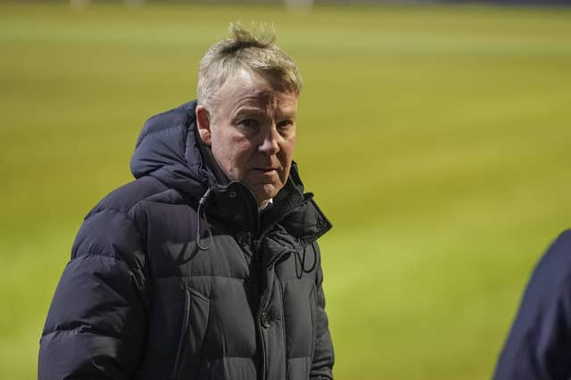 Portsmouth Manager Kenny Jackett post interview during the EFL Sky Bet League 1 match between Portsmouth and Swindon Town at Fratton Park, Portsmouth, England on 9 February 2021.
