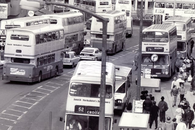 Sheffield High Street is becoming more like a bus station than a city High Street - 29th September 1988