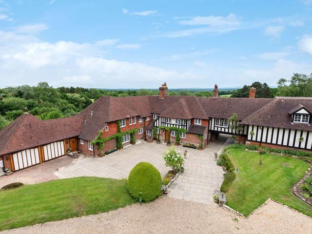 This impressive country estate dates back to the 14th century and consists of three separate homes, including a seven bed period house, a four bedroom oast and a three bedroom lodge, all of which enjoy an elevated position within the Ashdown Forest. Price: £3,200,000.