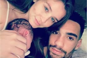 Brooke Vincent and Kean Bryan with their baby son Mexx (Photo: Instagram).