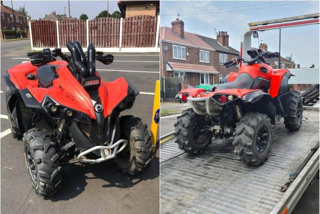 The bike was seized in Conisbrough. (Photo: SYP).