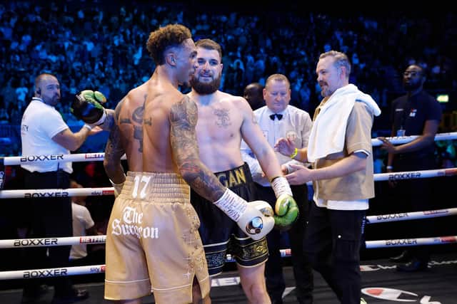 Ben Whittaker and Liam Cameron Pic Lawrence Lustig Boxxer