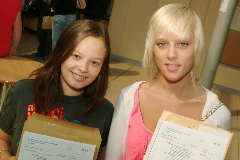 Picture: Leigh Wallace gained 3 A's and 1 B while Rebecca Sheridan was pleased with her results of 3 A's and 1 C.