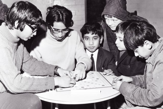 A game of Scrabble for these youngsters at Attercliffe Youth Centre in January 1969