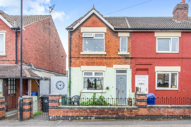 An end terrace house in Edlington with two bedrooms; it's currently going for a price of £70,000.