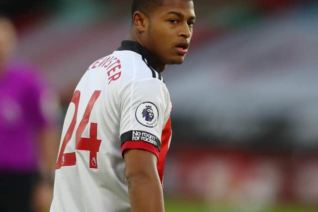 Rhian Brewster starts up front for Sheffield Unted against Plymouth alongside Billy SHarp. Simon Bellis/Sportimage