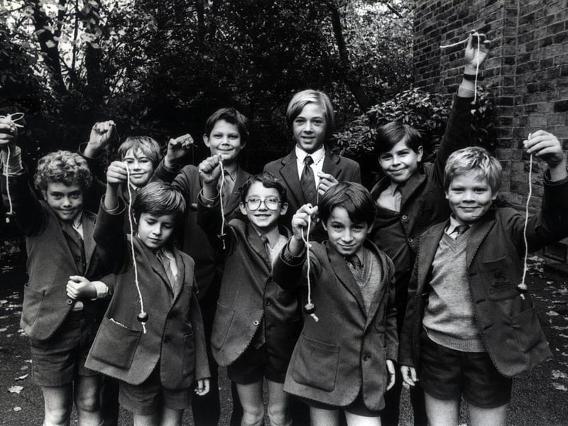 Conkers was still a think, but not as popular as they once were. Pictured are Birkdale School children taking part in a conker contest in October 1984