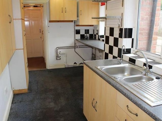 The fitted kitchen is one of the assets of the property. There are wall and base units, work surfaces, stainless-steel sink-unit, breakfast bar, double-glazed door, two double-glazed windows and plumbing for an automatic washing-machine.